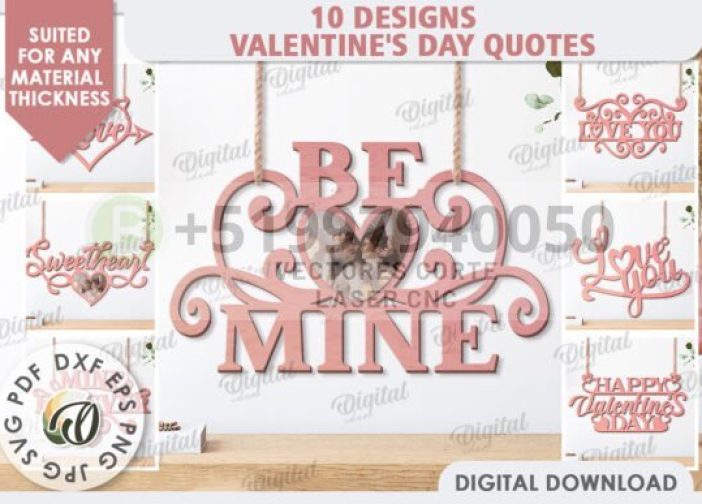 Paquete de citas del día de San Valentín cortadas con láser