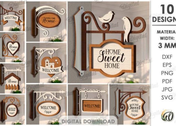 Paquete de colgadores de pared Bienvenidos a casa