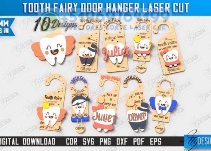 Paquete de colgadores de puerta Hada de los Dientes