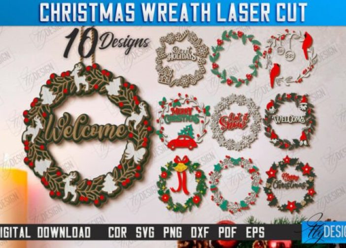 Paquete de coronas navideñas