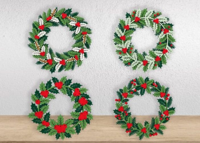 Paquete de coronas navideñas