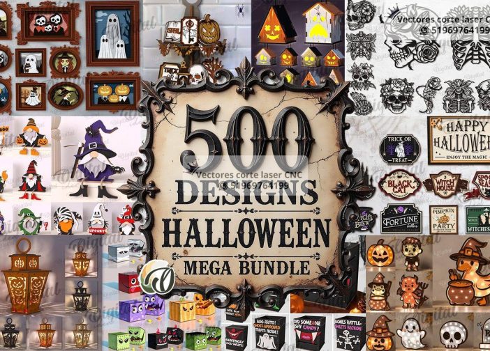 Paquete de corte laser 3D para halloween