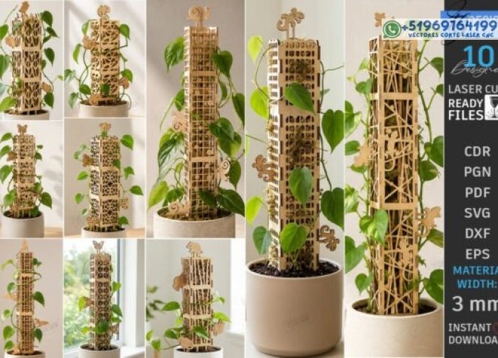 Paquete de corte láser de poste de musgo Decoración De Plantas