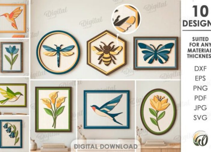 Paquete de cuadros adornos de pared decorativos