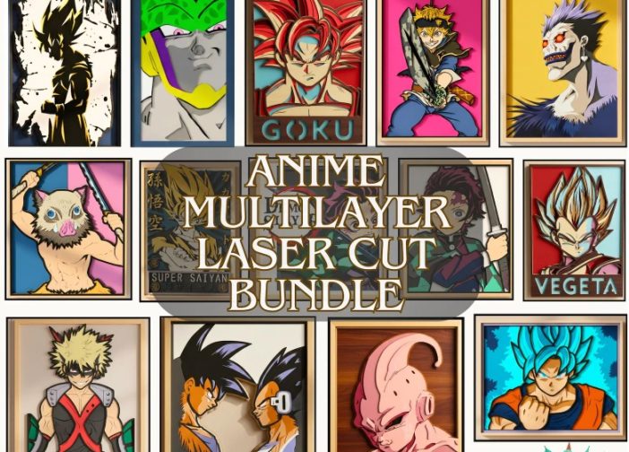 Paquete de cuadros animes en capas