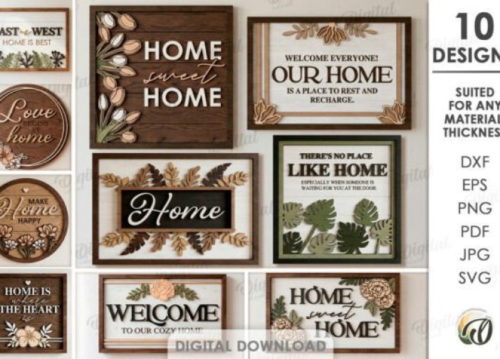 Paquete de cuadros decoraciones de pared Bienvenido a casa