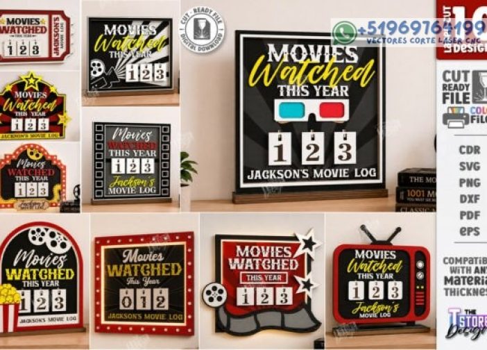 Paquete de cuadros rastreadores contador de películas Para mas Vectores Whatsapp 51969764199