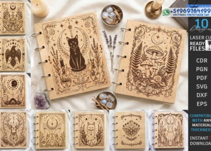 Paquete de cubierta de cuaderno místico