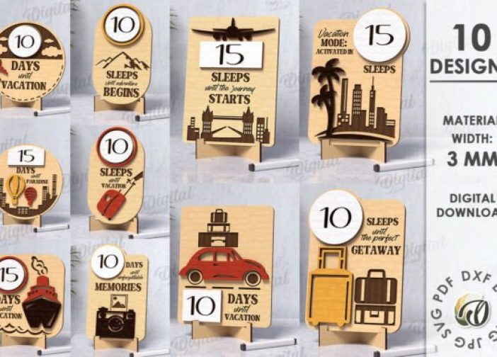 Paquete de cuenta regresiva de vacaciones en 3D