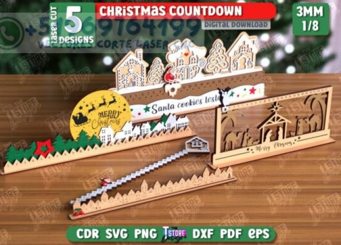 Paquete de cuenta regresiva navideña