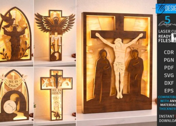 Paquete de decoración de Pascua en capas 3D