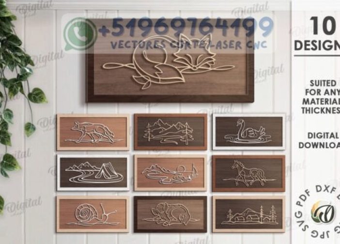 Paquete de decoración de arte lineal