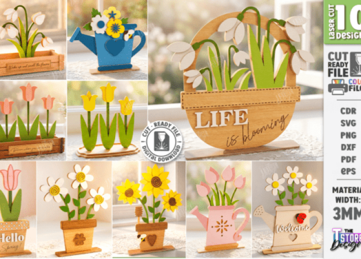 Paquete de decoración de flores de primavera