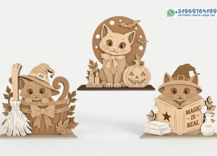 Paquete de decoración de gatos de Halloween