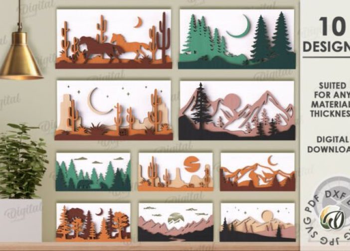 Paquete de decoraciones de pared naturales