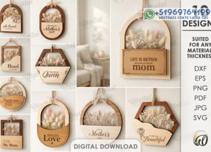 Paquete de decoraciones florales para el Día de la Madre Para mas Vectores Whatsapp 51969764199