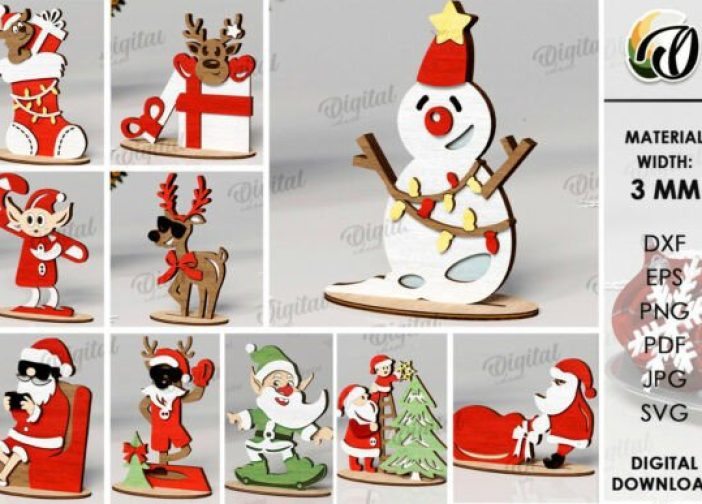 Paquete de decoraciones navideñas