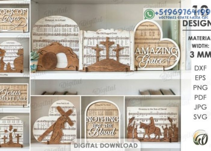 Paquete de decoraciones para tótems religiosos Para mas Vectores Whatsapp 51969764199