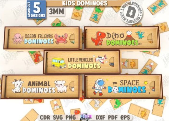 Paquete de dominó infantil de animales