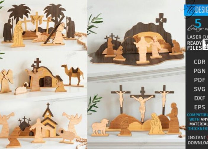 Paquete de escena de resurrección de Pascua