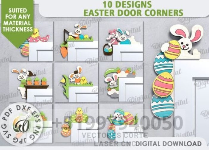 Paquete de esquinas de puerta para Pascua