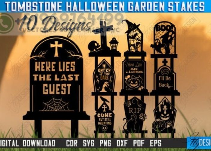 Paquete de estacas de jardín de lápida Halloween