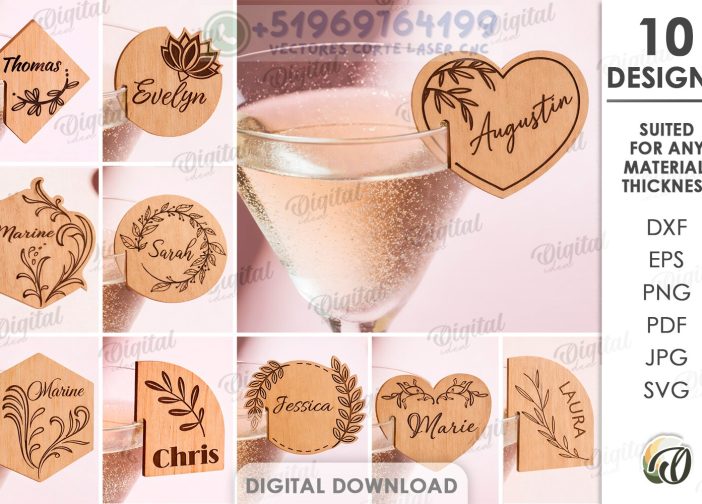 Paquete de etiquetas para copas personalizadas