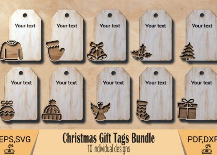 Paquete de etiquetas para regalos de Navidad