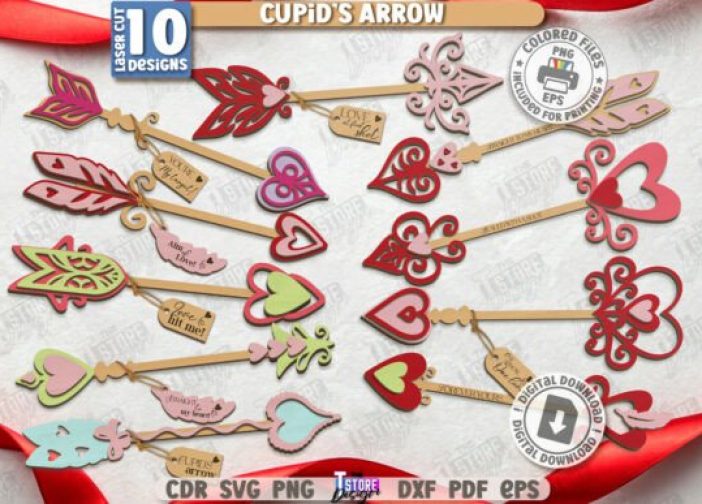 Paquete de flechas de Cupido amor