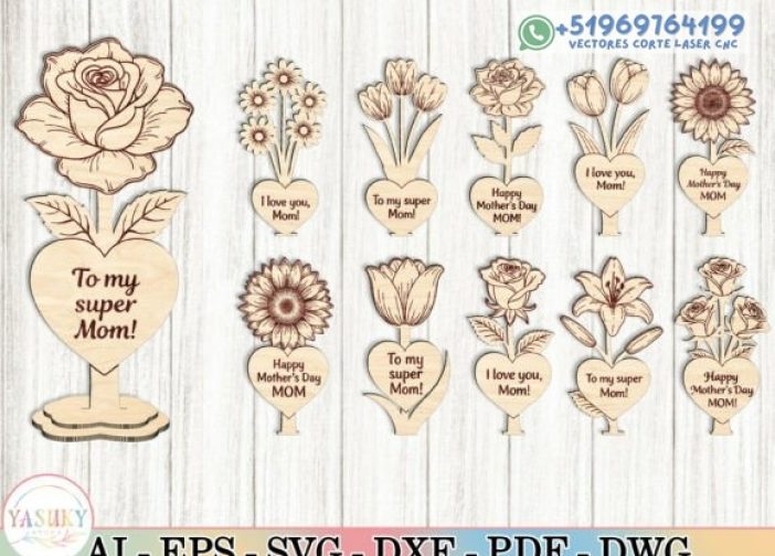 Paquete de flores para el Día de la Madre Para mas Vectores Whatsapp 51969764199