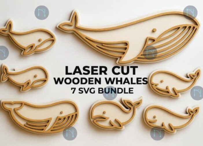 Paquete de hermosas siluetas de ballena