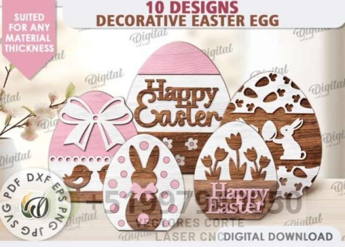 Paquete de huevos de Pascua decorativos