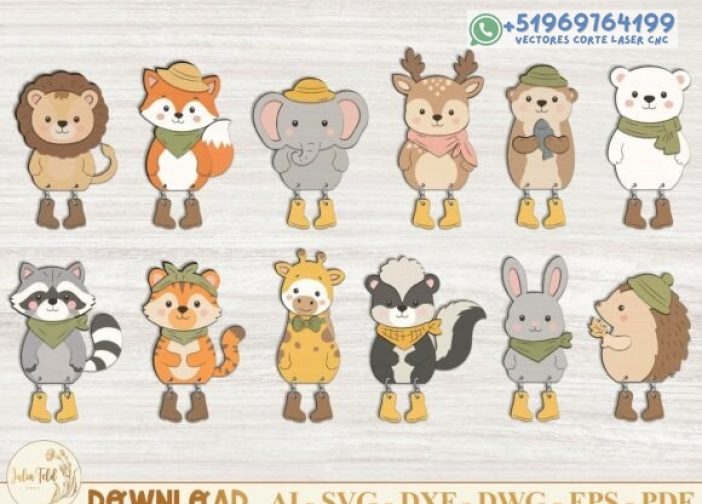 Paquete de imanes de nevera con forma de animales Para mas Vectores Whatsapp 51969764199