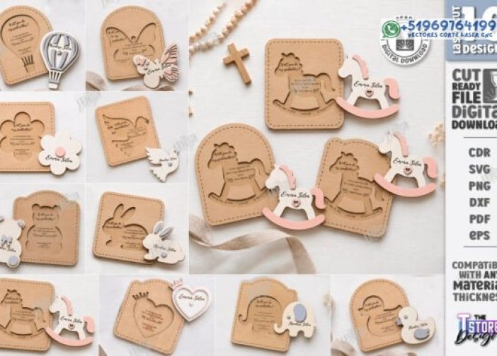 Paquete de invitación de bautismo CNC