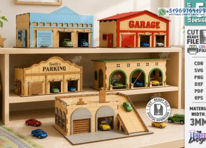 Paquete de juguete estacionamientos de coches
