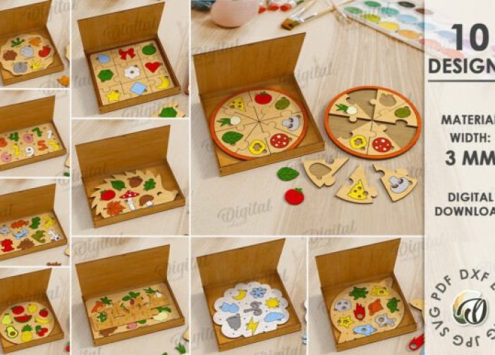 Paquete de juguetes de rompecabezas de figuras