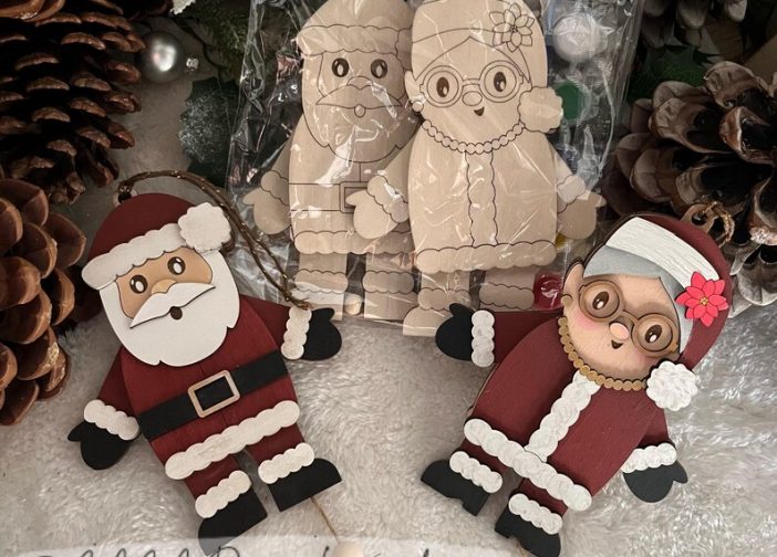 Paquete de jumping Jack santa Claus y la sra santa