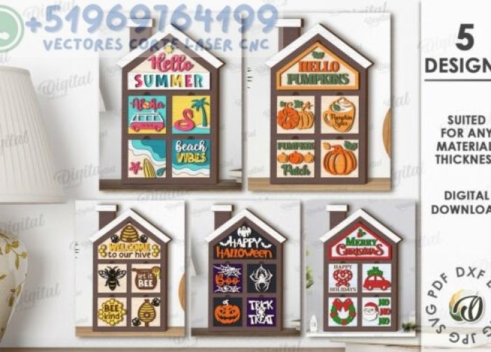 Paquete de letreros de casa intercambiables