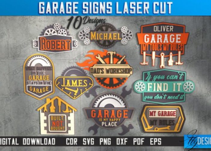 Paquete de letreros de garaje
