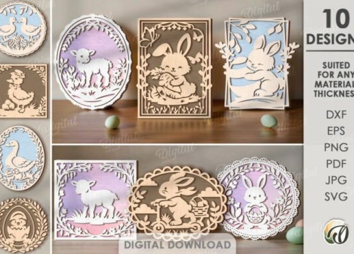 Paquete de letreros de pared de Pascua