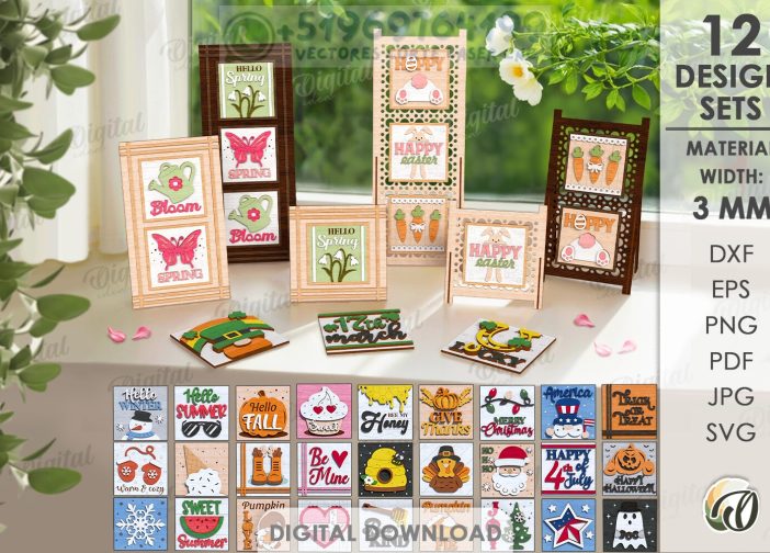 Paquete de letreros intercambiables cortados con láser