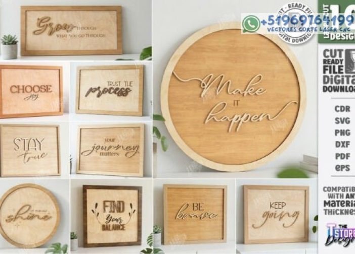 Paquete de letreros motivacionales para pared Para mas Vectores Whatsapp 51969764199