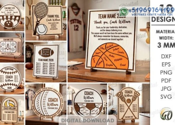 Paquete de letreros para equipos deportivos Para mas Vectores Whatsapp 51969764199
