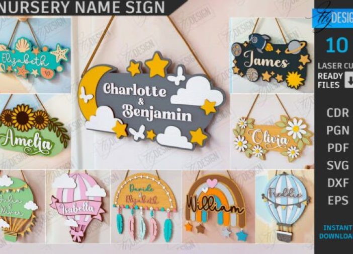 Paquete de letreros para habitación infantil