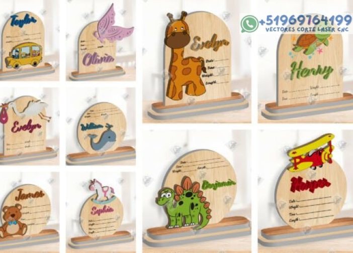 Paquete de lindos letreros de estadísticas de nacimiento para bebés Para mas Vectores Whatsapp 51969764199