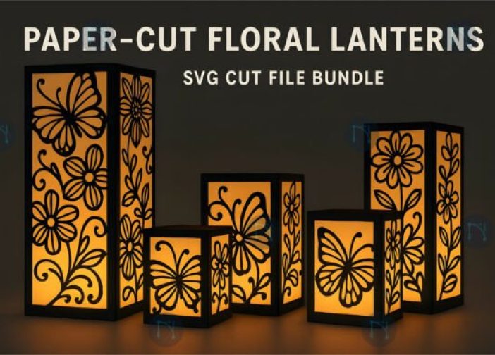 Paquete de linternas florales