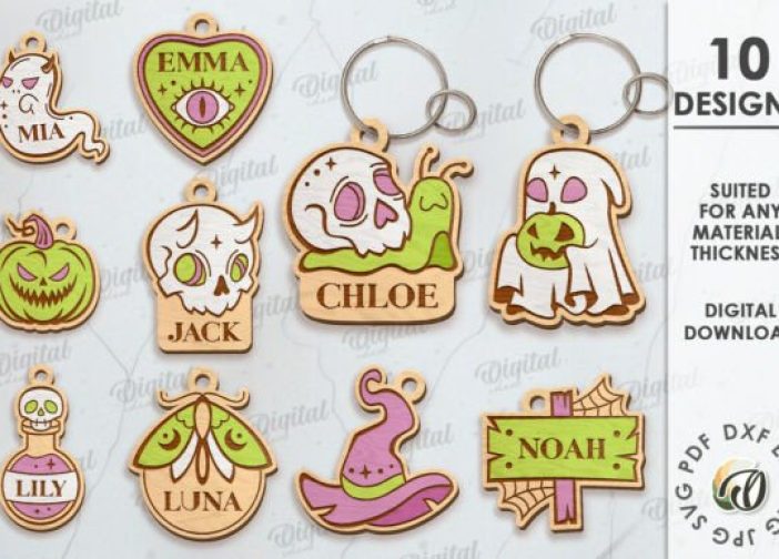 Paquete de llaveros de Halloween