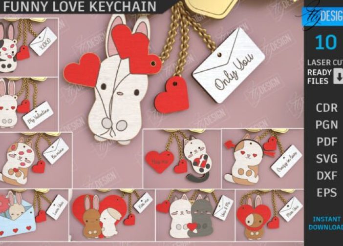 Paquete de llaveros de amor para San Valentín