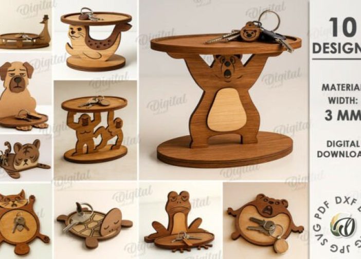 Paquete de llaveros de animales