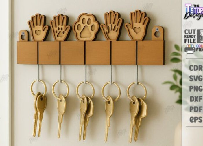 Paquete de llaveros familiares de pared1